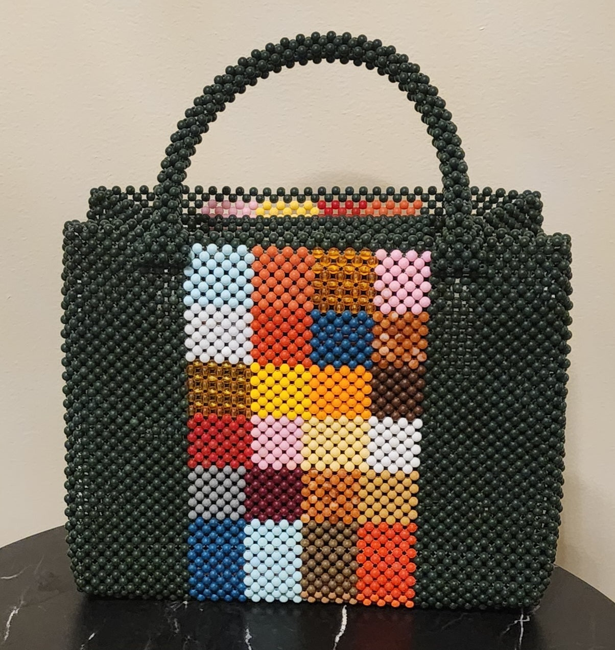 "Make Me A Quilt" Handmade Beaded Bag