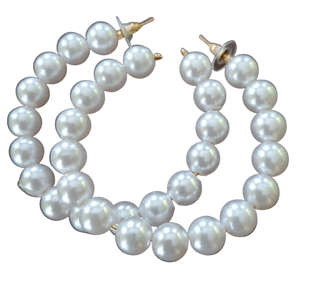 Pearl Hoops earrings