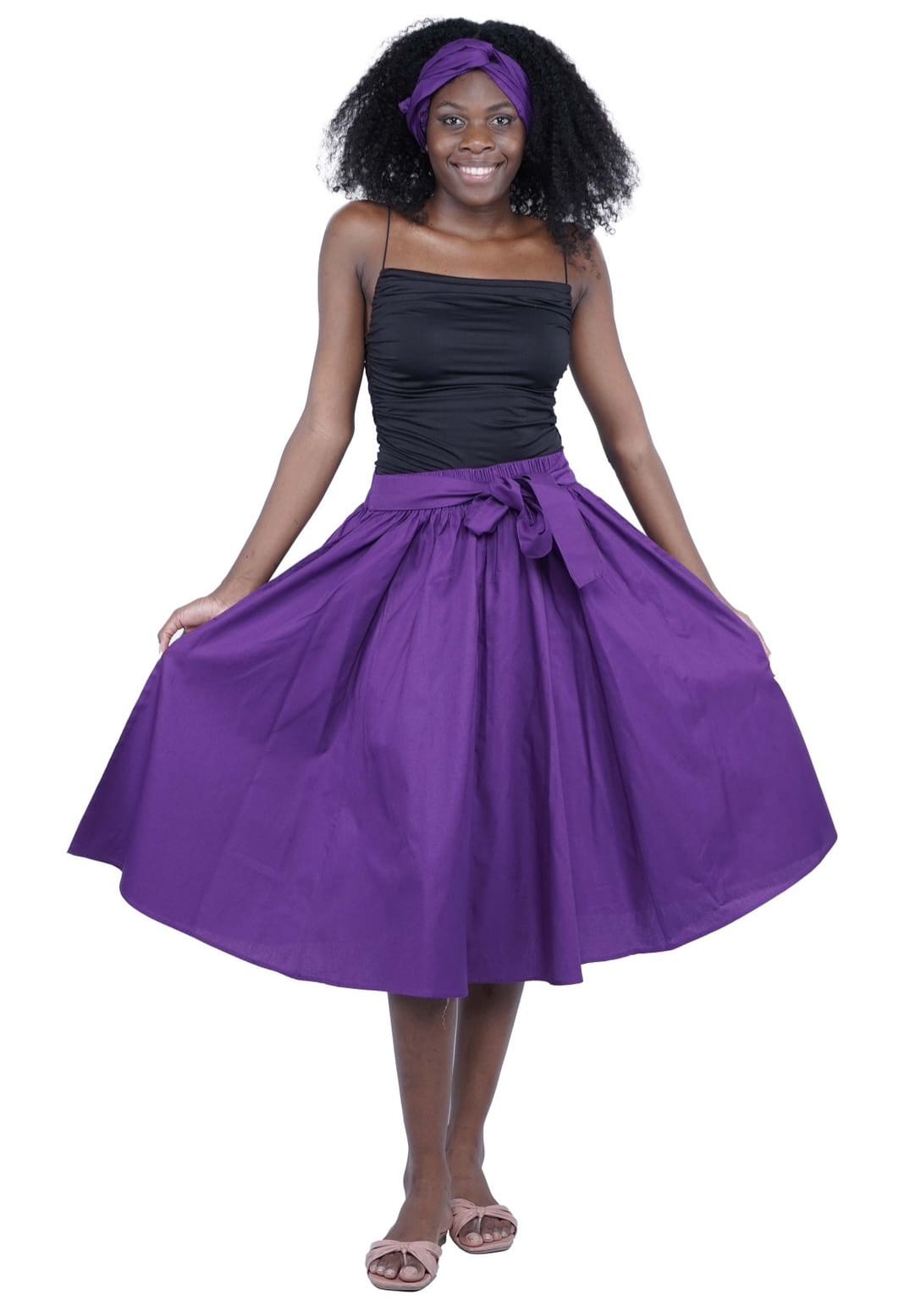 Women's Flare Purple Skirt