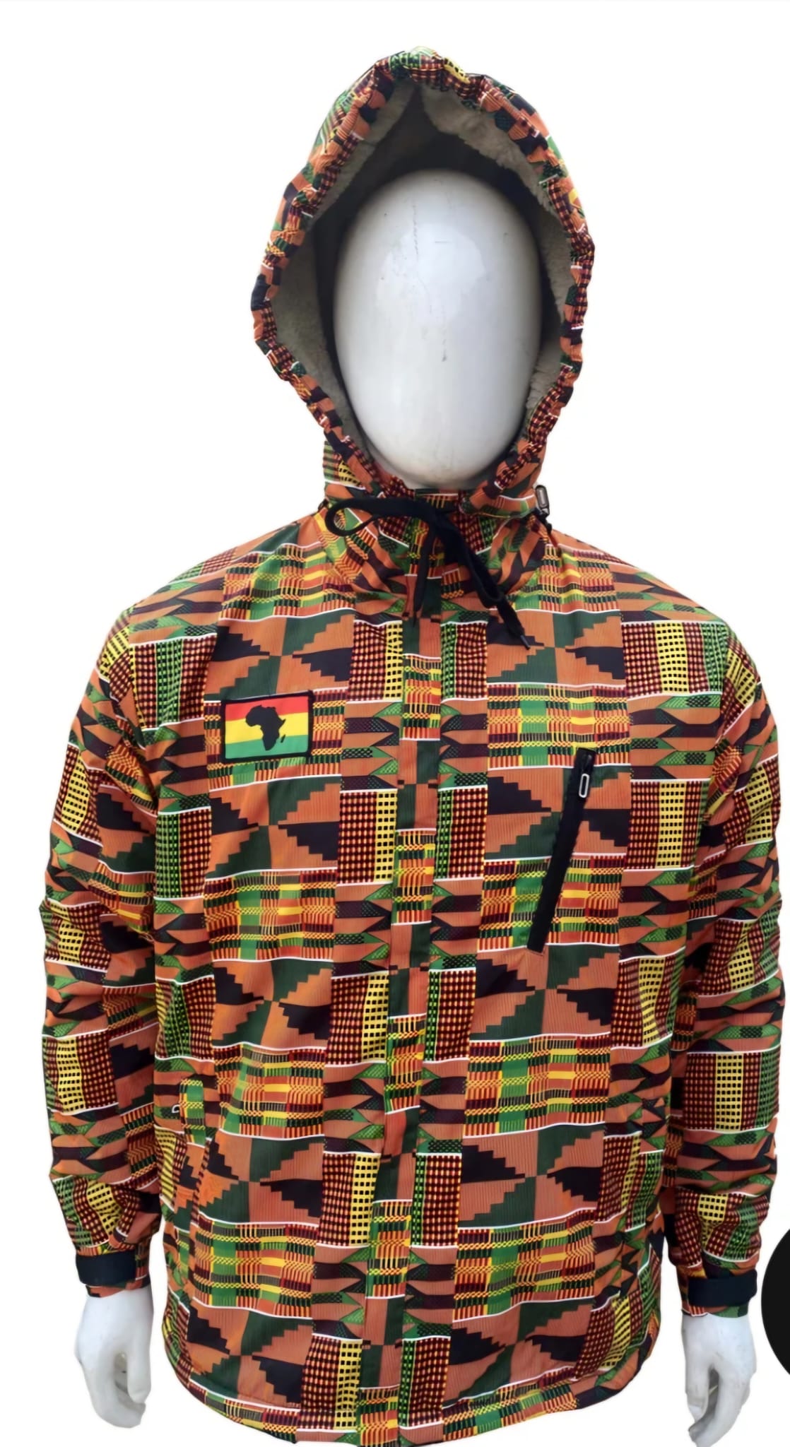 African jacket with hoodie for men