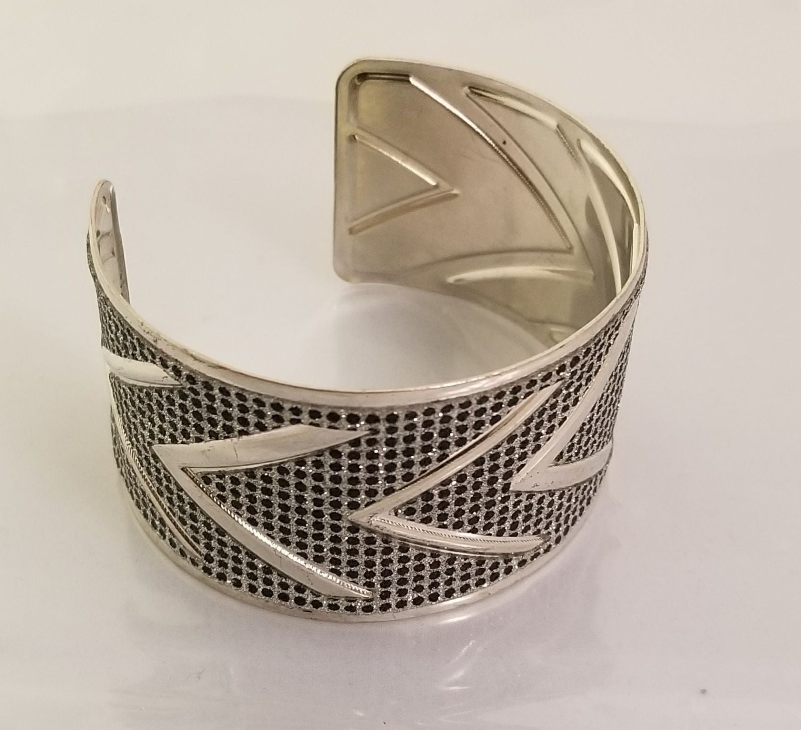 Silver Broad Band Bracelet - Theresa Exotic Apparel