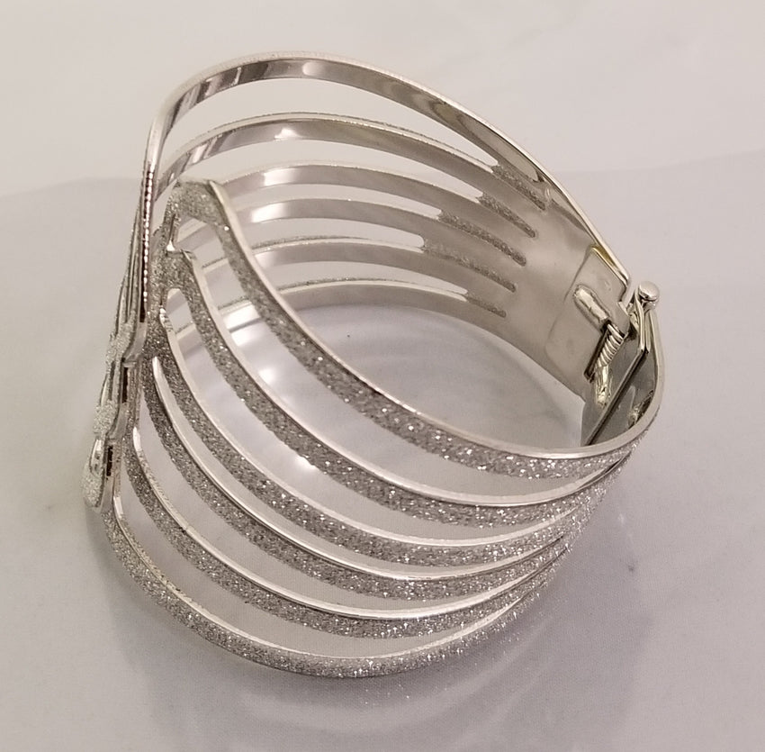 Crystal With Silver Plated  Bracelet