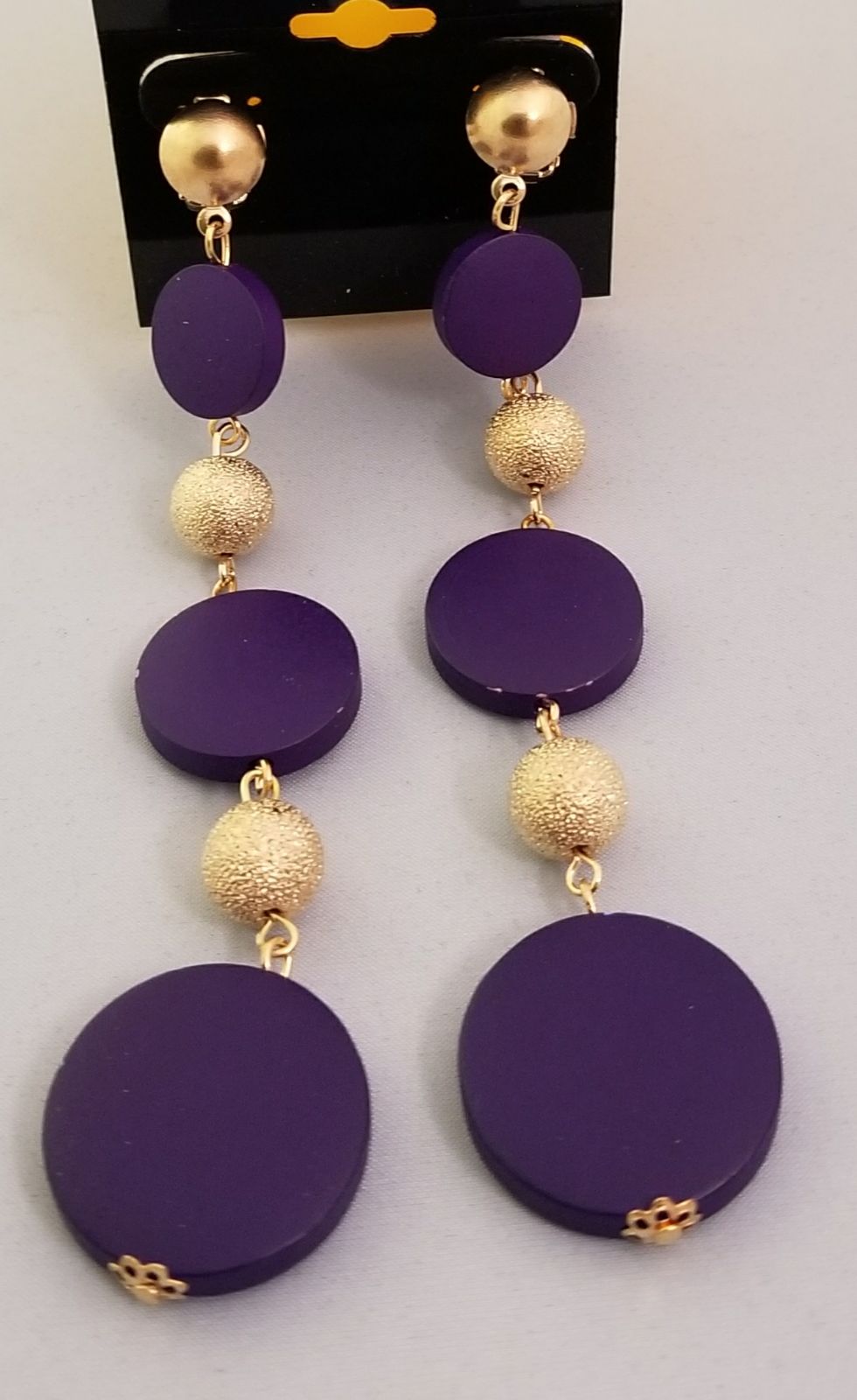 Purple Multi-Stone Flower Clip Earrings | Anne Klein