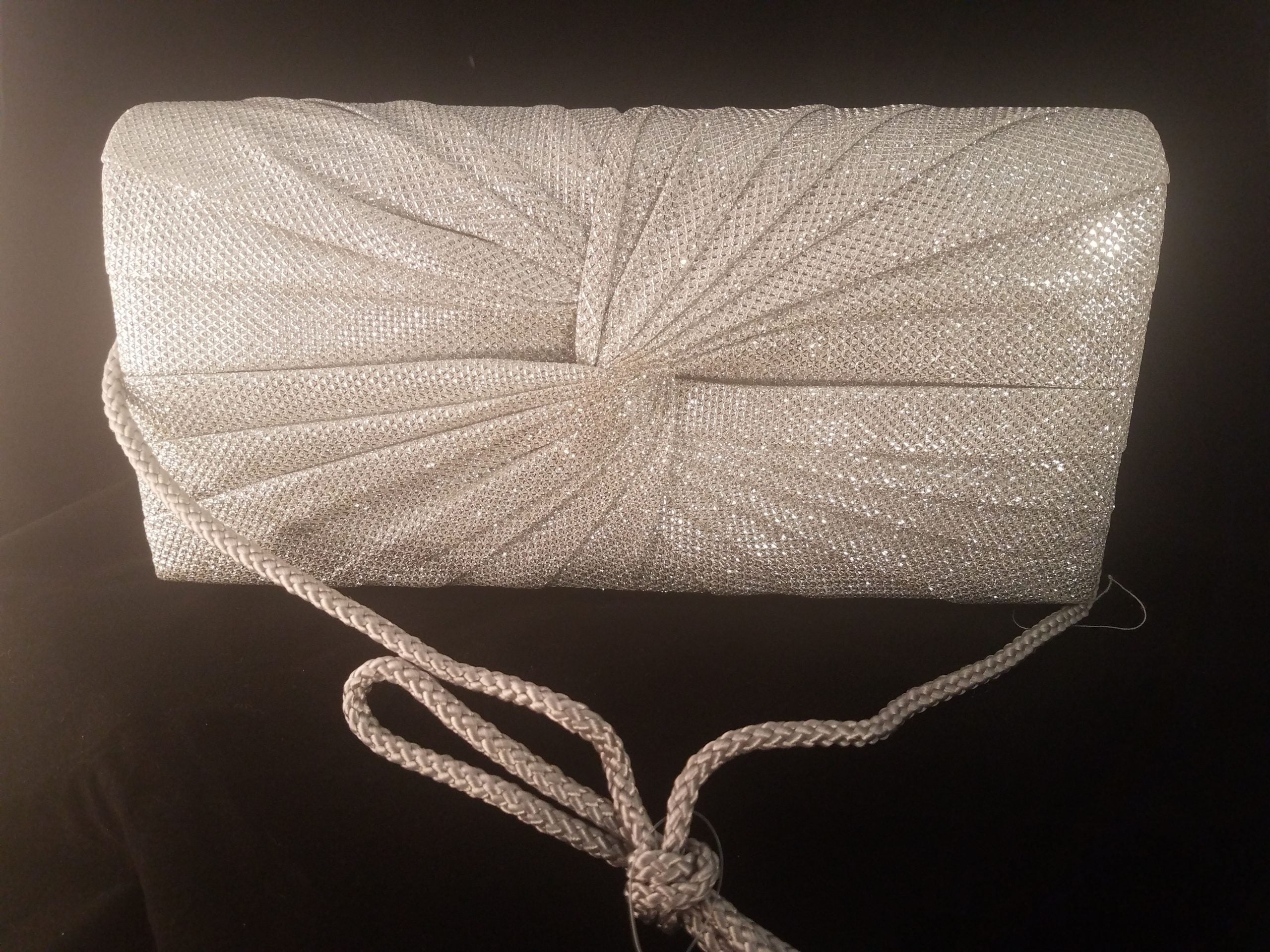 Silver Crystal Clutch - Theresa Exotic Apparel