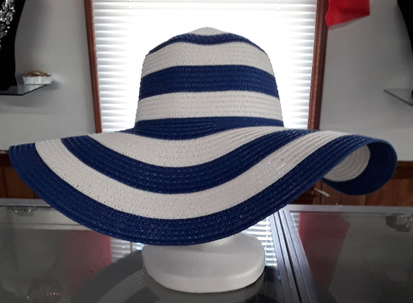 Blue/White Big Sun Hat