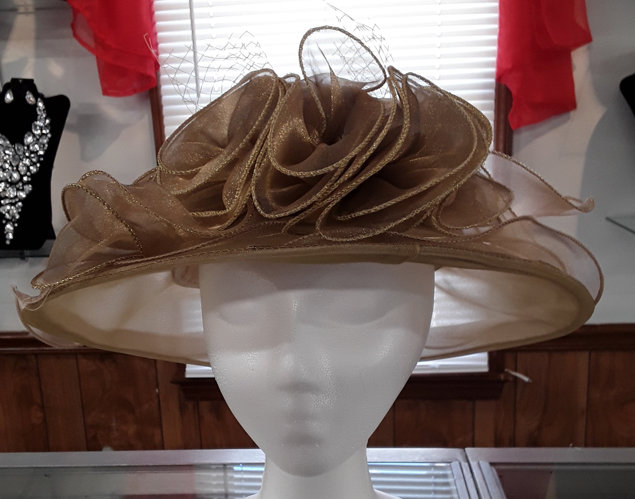 Classy White Sheer Ladies Hat