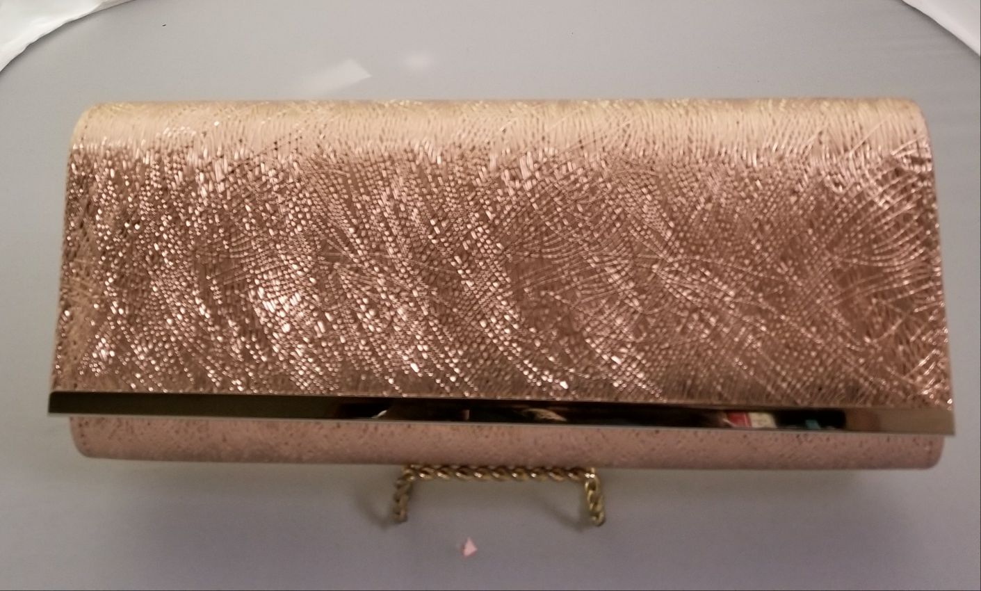 Bronze Clutch Bag - Theresa Exotic Apparel