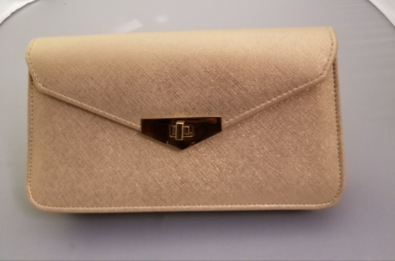 Beige Clutch Bag - Theresa Exotic Apparel