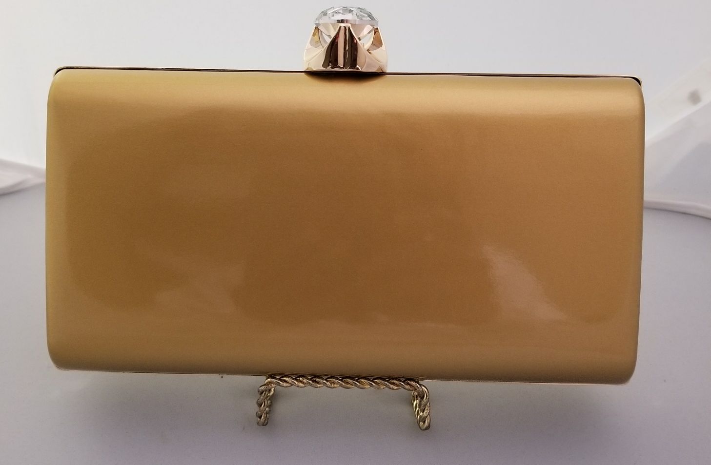 Gold Clutch Bag - Theresa Exotic Apparel