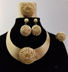 4 Pcs African Gold Plated Necklace