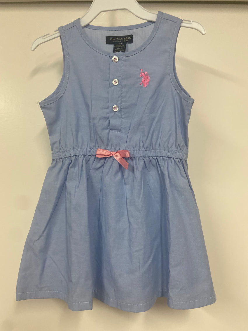 Girls Polo Blue Summer Dress
