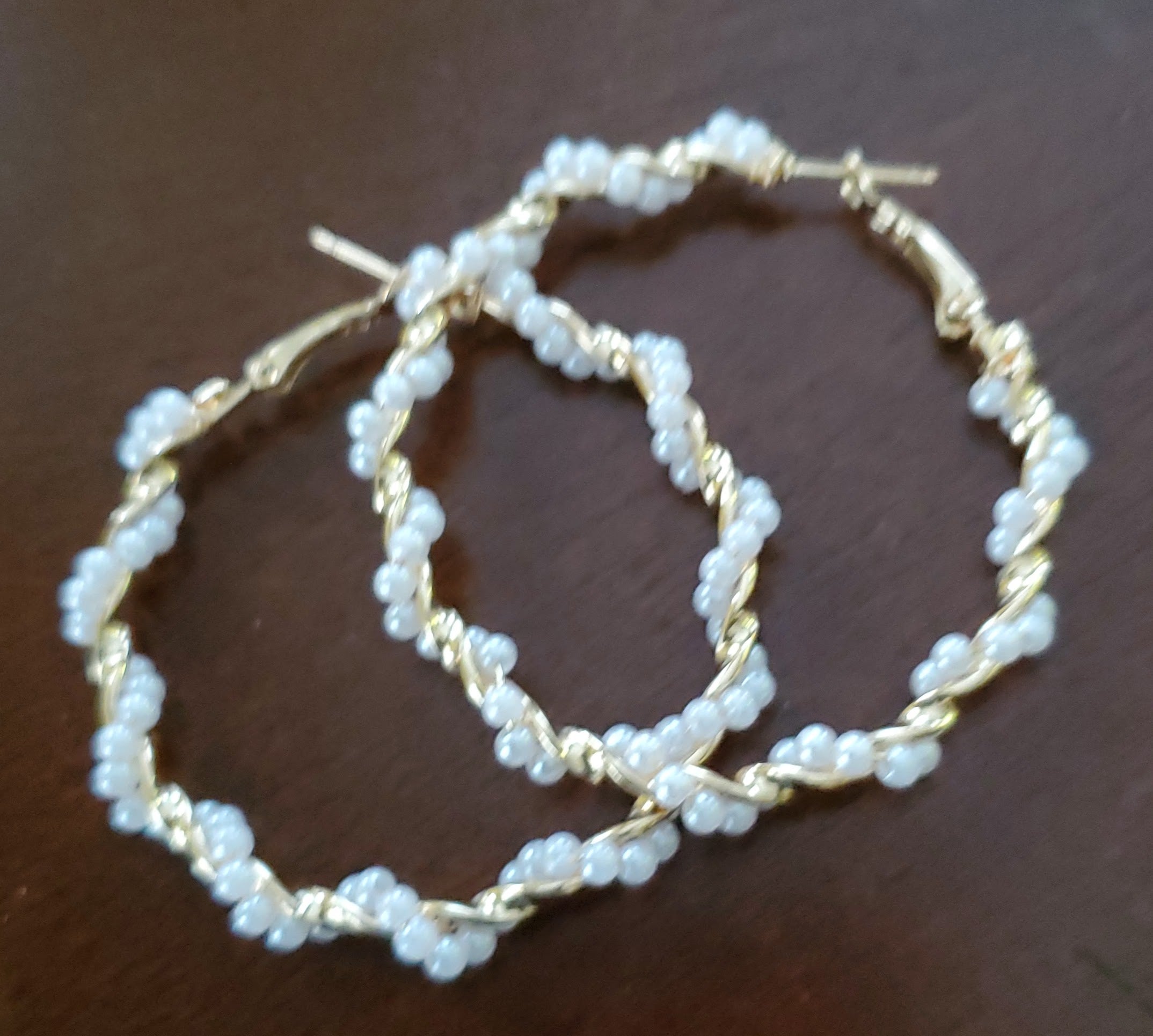 Jewelry-Pearl & Gold Loops