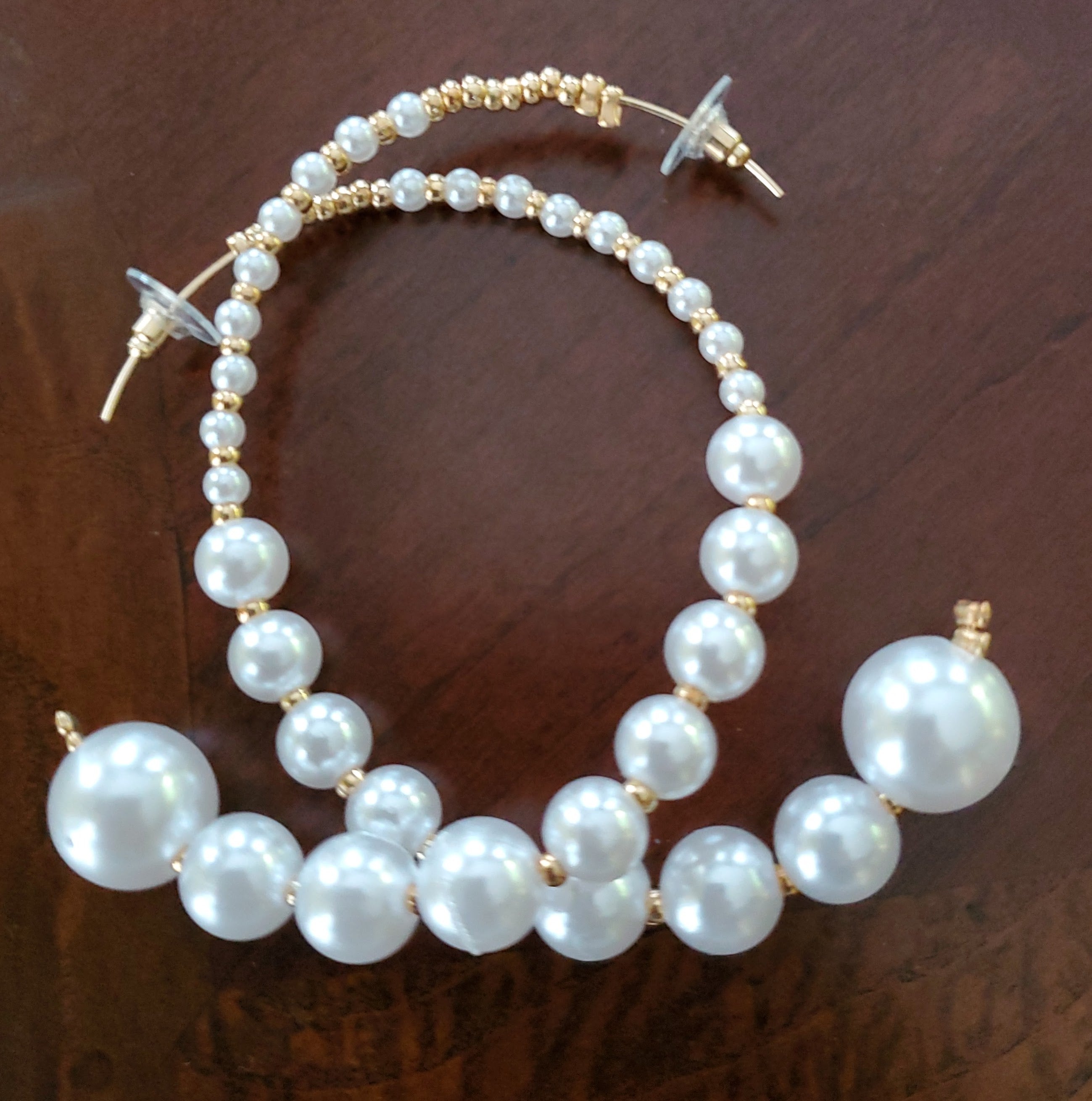 Jewelry-Pearl & Gold Loops