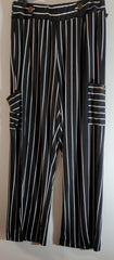 Robert Louis Black/White Striped Pants