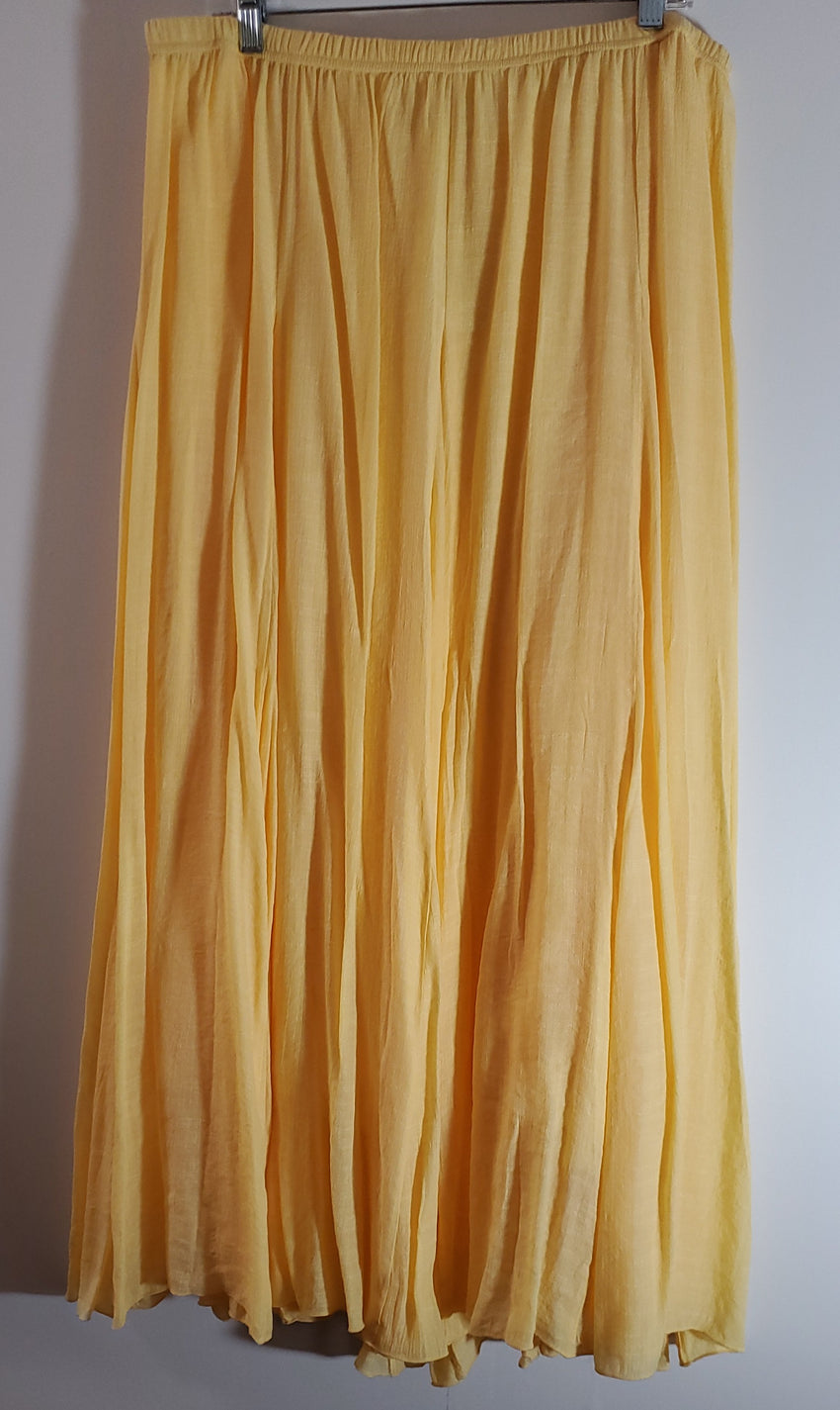 New Directions Ladies Long Yellow Skirt