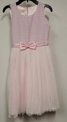 Girls American Princess Pink Checkered Formal Dress