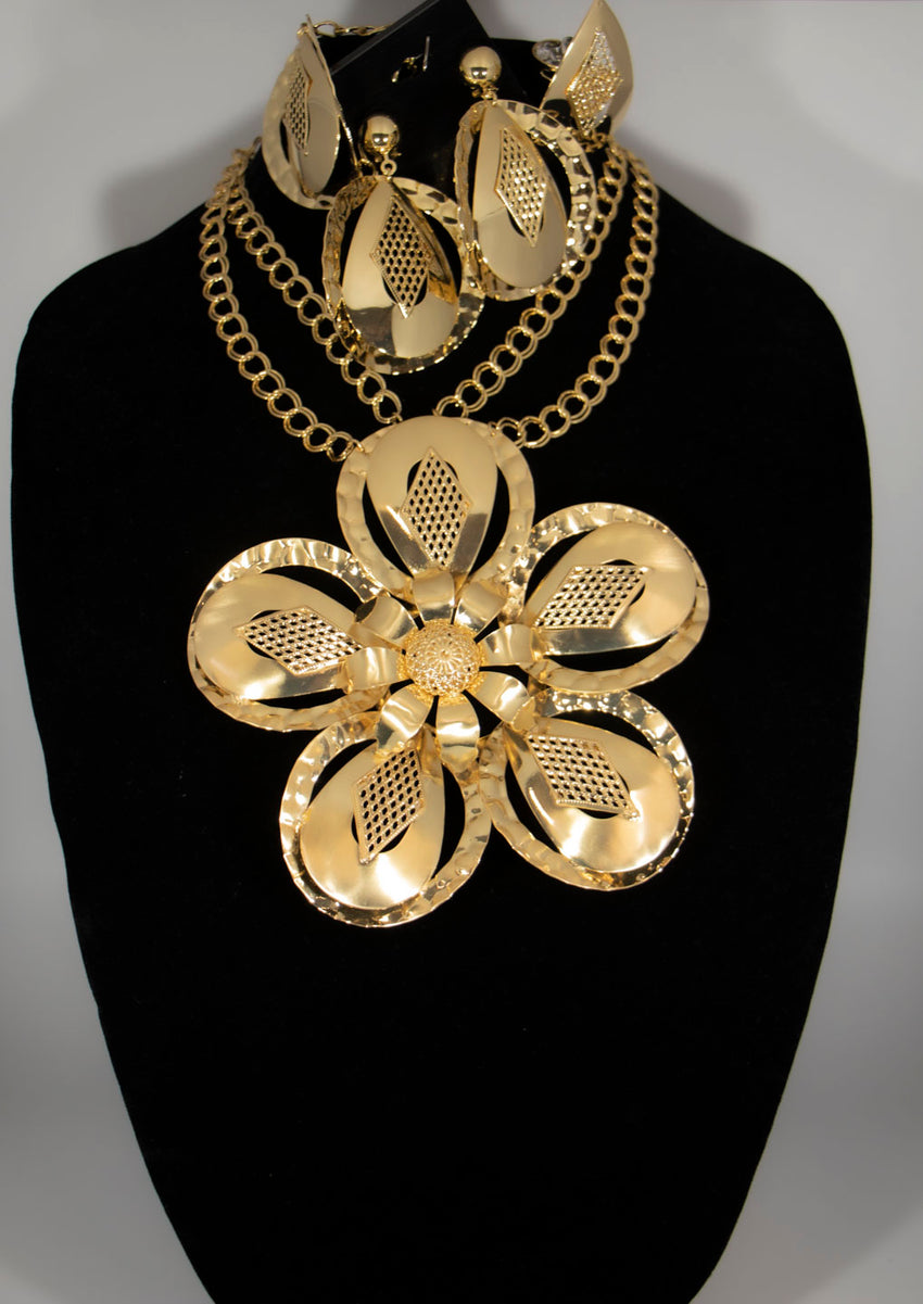 Gold Plated Magic Flowers 4 Piece Set