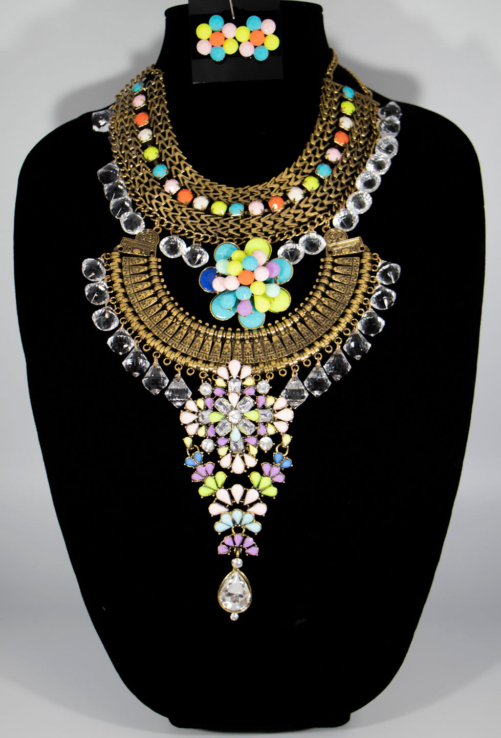 Ladies 2 Pcs. Indian Necklace Set - Theresa Exotic Apparel