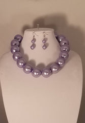 2 Pcs. Big Lavender Pearl Set