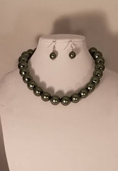 2 Pcs. Smokey Black Pearl Necklace Set