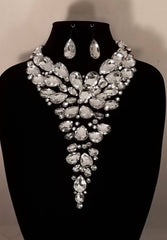 2 Pcs. Big And Bold Crystal Necklace Set