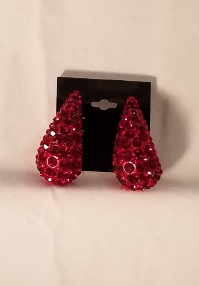 Big Red Clip-On Earring
