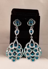 Beautiful Turquoise Long Clip-On Earring