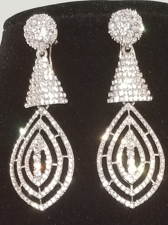 Silver Crystal Earrings