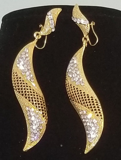 Gold Crystal Earrings