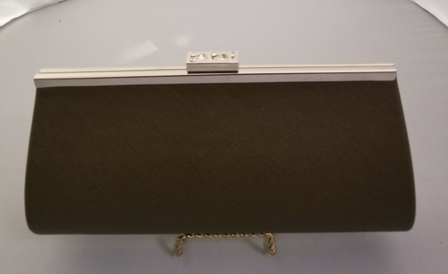 Taupe Clutch Bag - Theresa Exotic Apparel