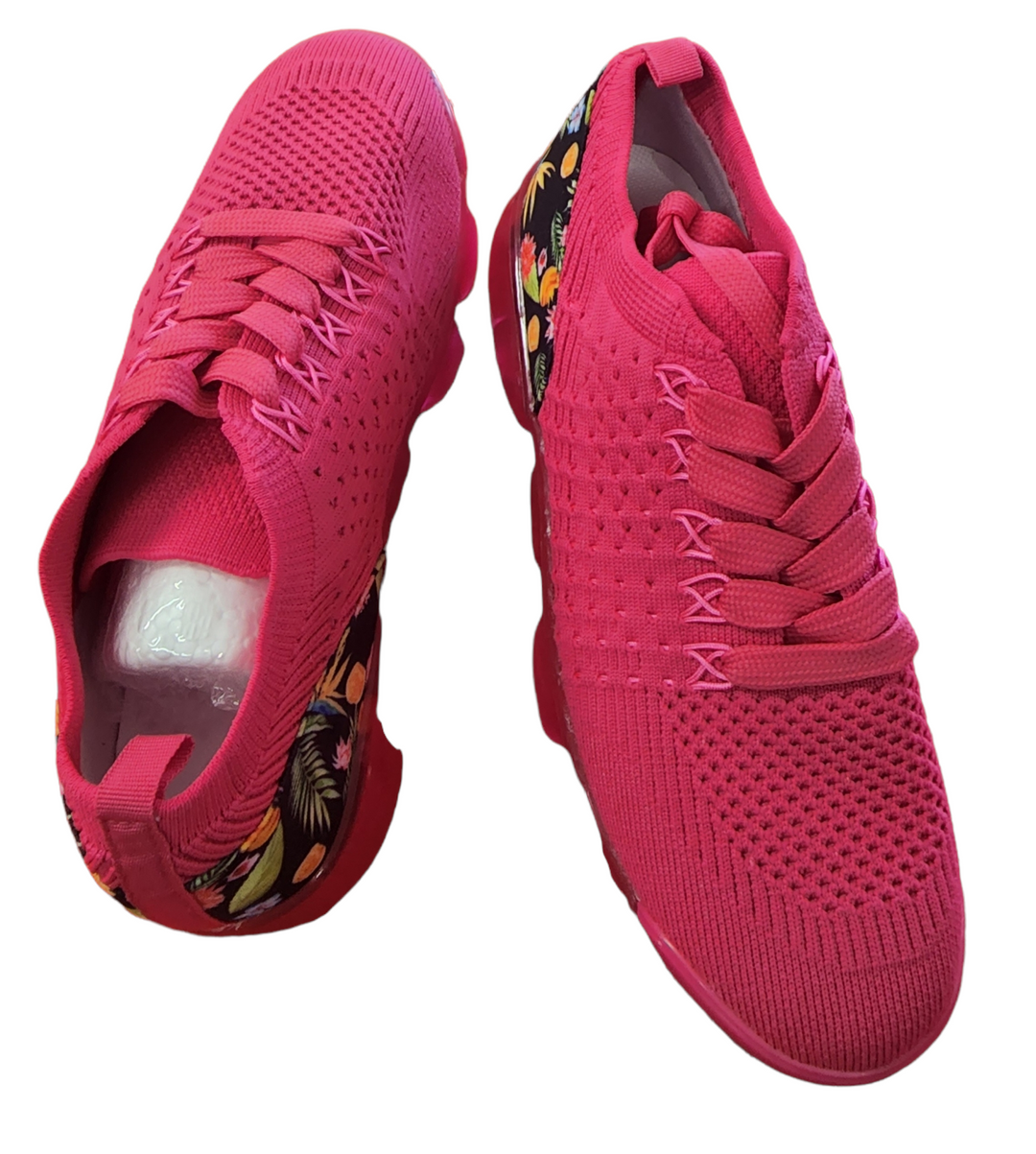 Ladies Fashionable Sneaker With Flower Trim