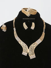 4 Pcs. Elegant Gold Plated Necklace Set