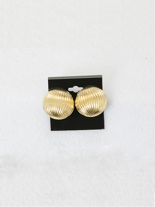 Golden Clip-On Earrings