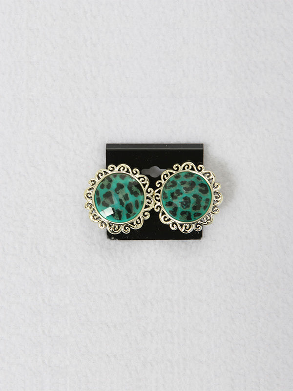 Designer Green Stone Clip-On Earrings