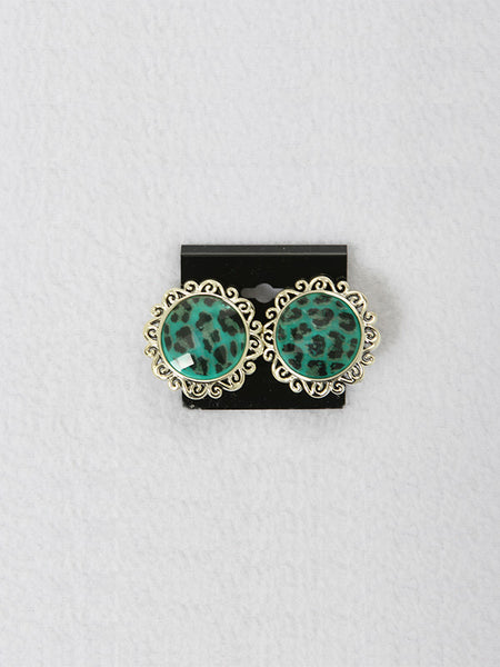 Designer Green Stone Clip-On Earrings