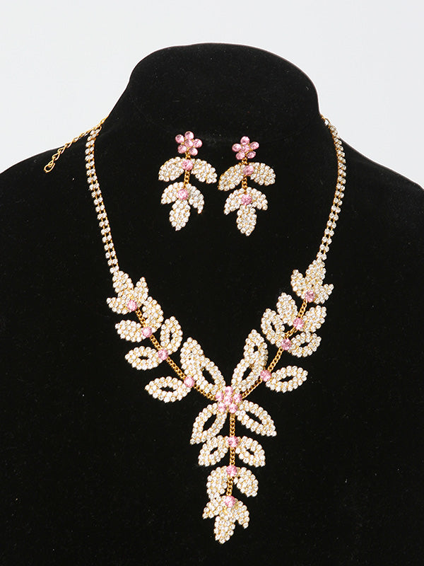 2 Psc Pearl & Crystal Necklace Set - Theresa Exotic Apparel