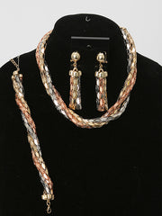 3 Pcs. Multi Gold Plated Necklace Set